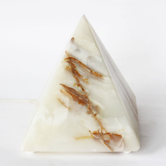 Image 1 of Vintage onyx piramide lamp