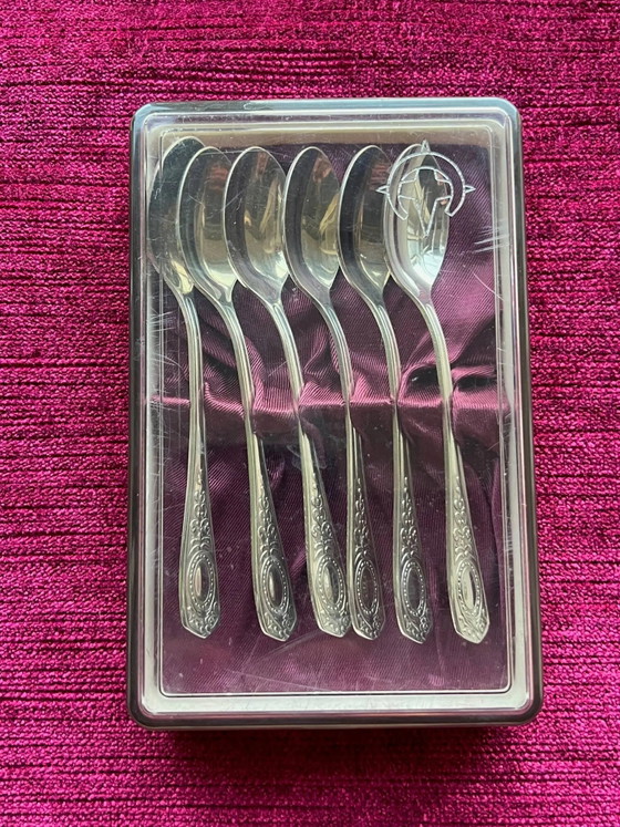 Set Teelöffel, Besteckkassetten, Metall, Silber (Foto 4 von 6)