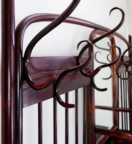 Image 1 of Thonet Art Nouveau wall-mounted coat rack, Vienna, circa 1900