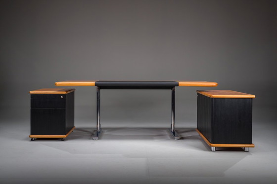 Image 1 of Ensemble de bureau de Walter Knoll / Wilhelm Knoll, Allemagne, années 1970, ensemble de 3 pièces
