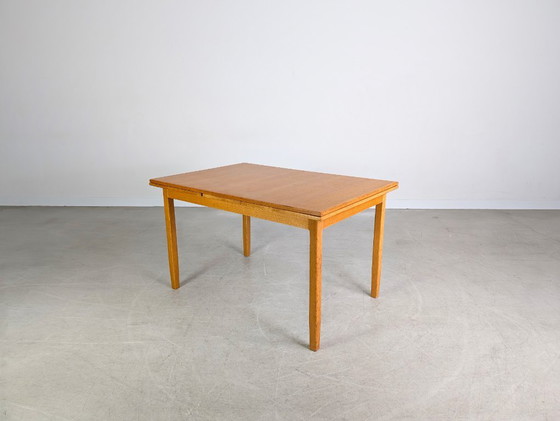 Image 1 of Tavolo da pranzo originale di metà secolo Lübke, tavolo vintage allungabile in rovere