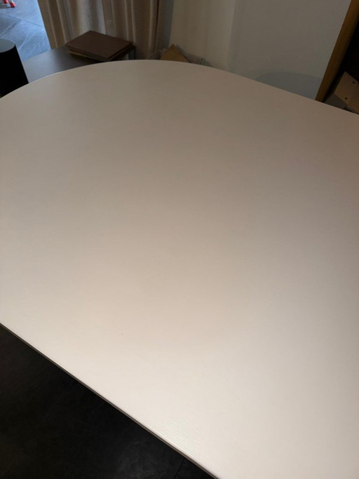Bootovale dining table 170x90 cm oak veneer off-white