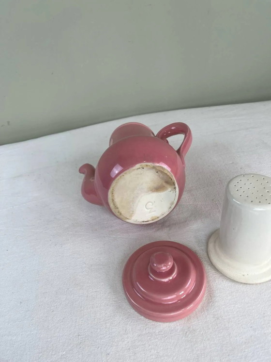 Vintage roze keramische theepot – Keukenaccessoires, Porcelain, Ceramic (photo 9 of 11)