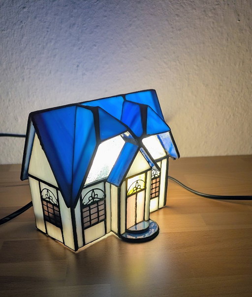 Vintage Tiffany-Stil Lampe Haus/Häuschen- Honsel Type 53471- Sehr guter Zustand! – tafellampen, Glass (photo 2 of 11)