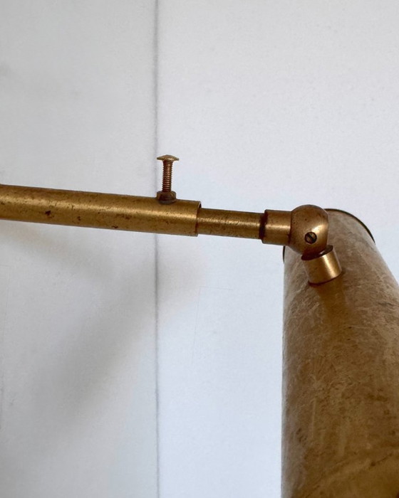 Paar verstelbare vintage Wandlampen van messing, Frankrijk 1970 – Brass (photo 6 of 6)