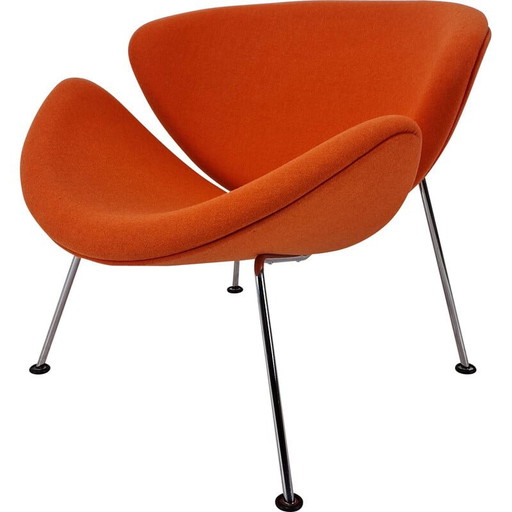 Fauteuil vintage à tranches orange par Pierre Paulin pour Artifort, 1980