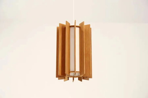 Pine Tema pendant hanging lamp by Ib Fabiansen for Fog and Morup – Fog & Mørup, hanglampen, Wood, Vintage (photo 2 of 4)