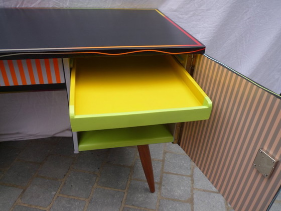 Image 1 of Scrivania vintage colorata