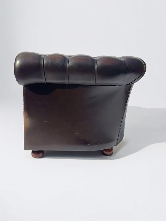 Image 1 of Chesterfield clubfauteuils set van 2