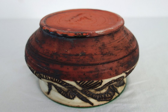 Image 1 of Vintage Visby geglazuurd aardewerk pot, Zweden