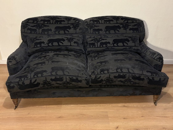 Image 1 of Stylish Luxury Two-Seater Sofa Velvet – Nearly New
