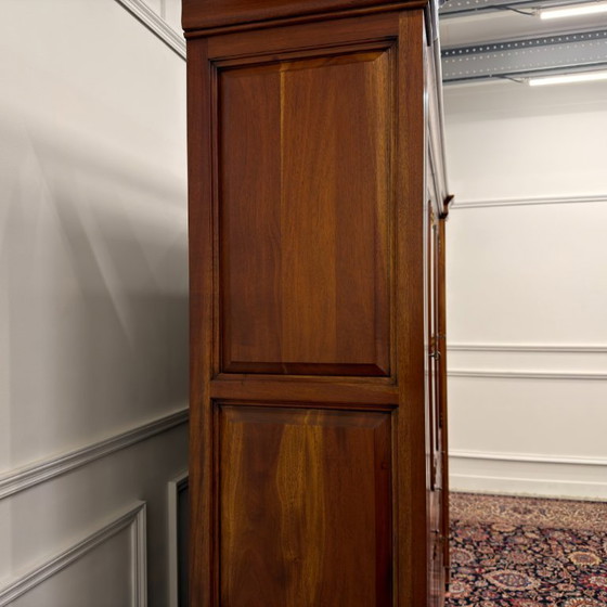 Classic English Bookcase with Columns – Glass, Wood (photo 5 of 20)