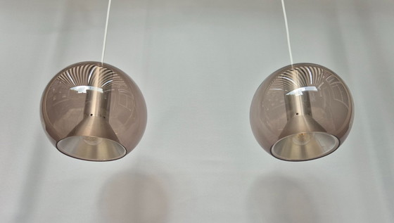 Image 1 of Lampada a sospensione vintage - Raak / 2 globi - anni '60