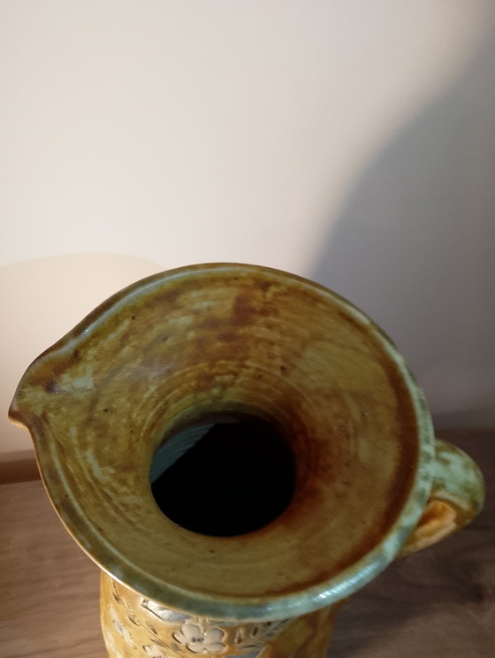 Image 1 of Grande brocca artistica di Bouffioulx, firmata Dubois, Belgio
