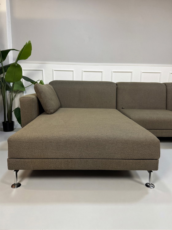 Image 1 of Brühl Moule Ecksofa Stoff Sofa Grau Braun Schlaffunktion