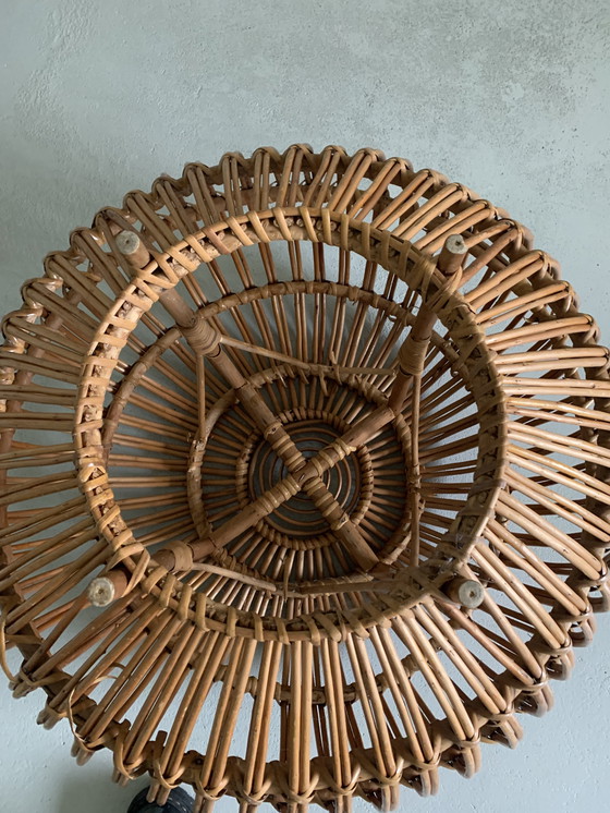 Image 1 of Vintage Wicker Pouf Franco Albini