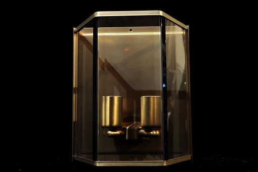 Holtkötter – wall lamp – brass – double light point
