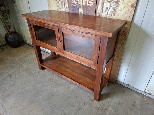 Tavolino laterale in teak, consolle