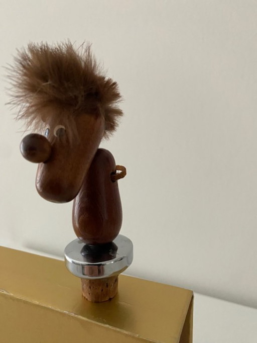 Hans Bolling bel tappo per bottiglia vintage in teak