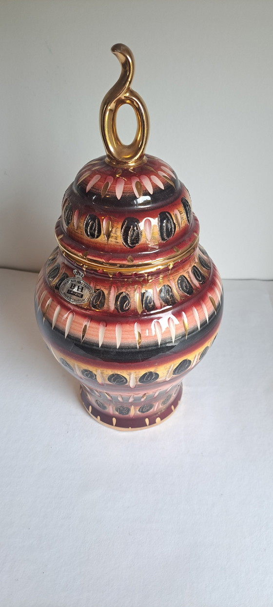 Image 1 of Hubert Bequet Lid Vase