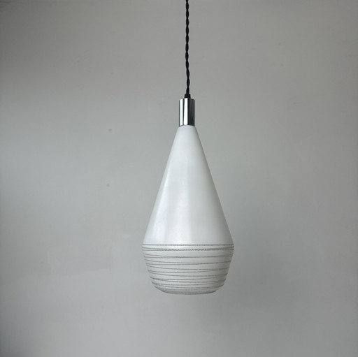 Vintage glazen hanglamp 1970