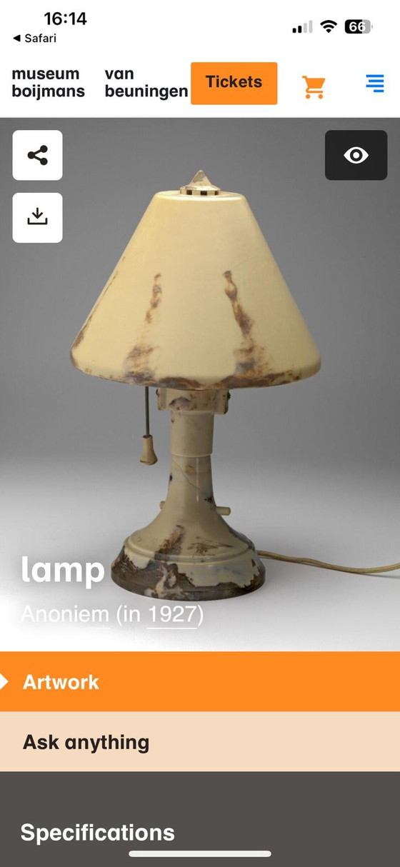 Image 1 of Beautiful Bakelite table lamp. Art Deco England