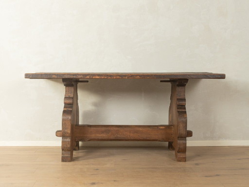 Tavolo brutalista in legno massiccio, anni '70