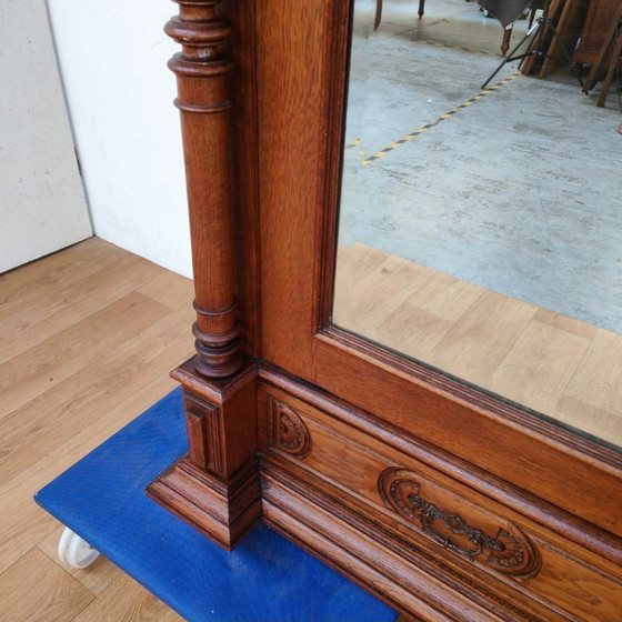 Image 1 of Antieke kledingkast garderobekast spiegelkast demontabel