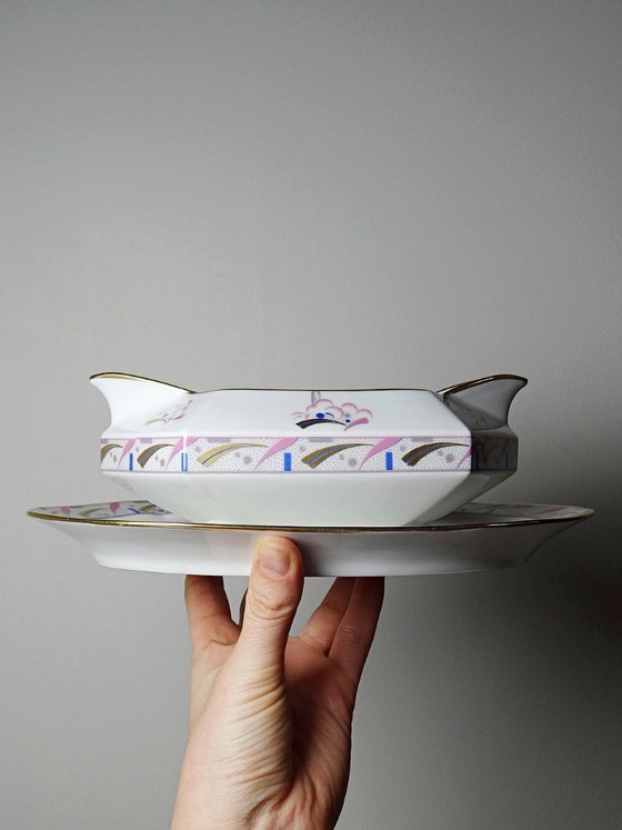 Image 1 of Saucière Art Déco porcelaine de Limoges Bernardaud B&Co Unique