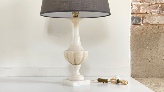 Lampe Medicis Pierre D'Albatre Vintage – Textile, Stone (photo 9 of 17)