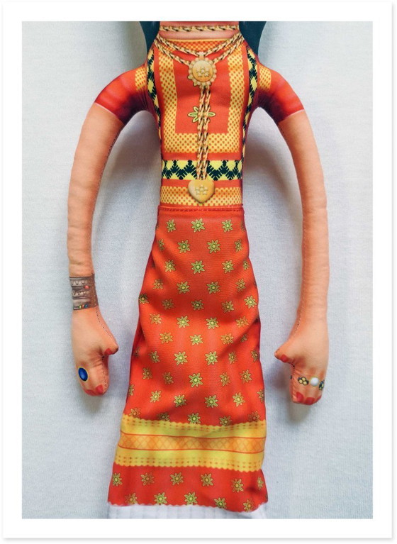 Image 1 of Scultura artistica di Frida Kahlo | Bambola d'arte di design | Oggetto d'arredo d'arte contemporanea