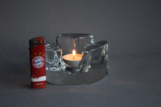 Image 1 of Porte-bougie chauffe-plat, chauffe-théière, verre, rond, art du verre
