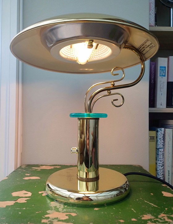 Image 1 of Vintage Banker's mushroom lamp