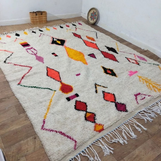 Image 1 of Azilal Wollteppich XXL Bunt – Naturwolle Handgewebt (300×244 cm)