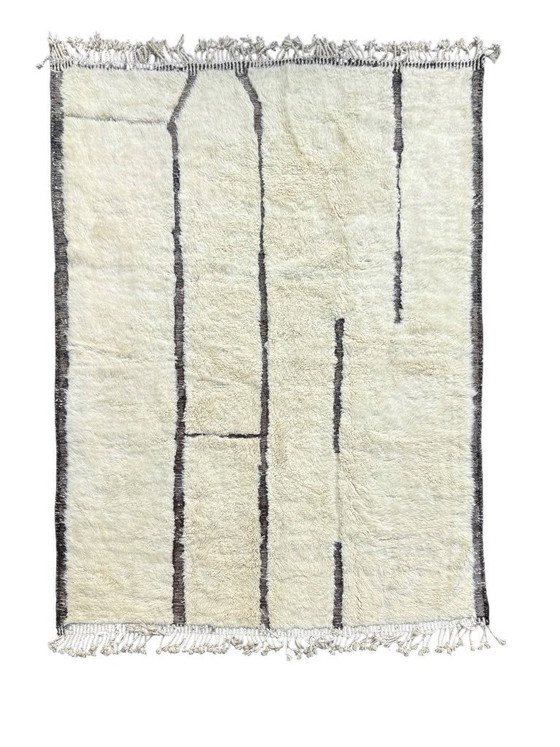 Large Moroccan Interior Living Room - Moroccan Berber Beni Ourain Rug 250x350 cm – Rugs & carpets, Wool (photo 2 of 12)