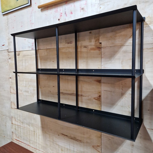 Vintage wandrek metalen wandrek boekenrek