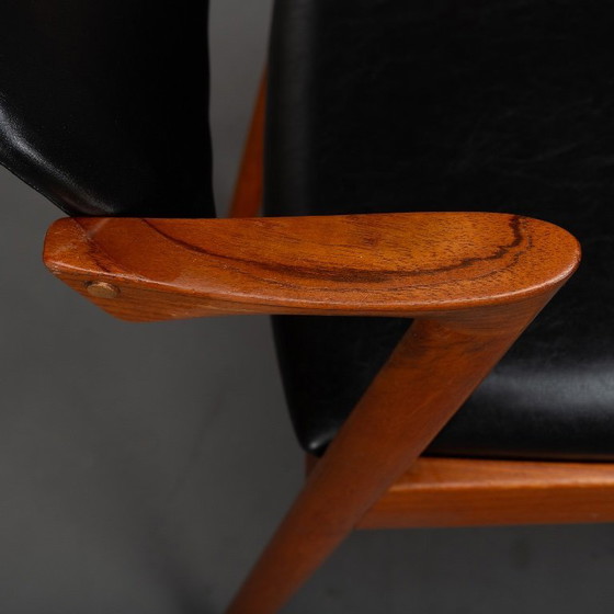 Image 1 of Sedia in teak rivestita modello 42 di Kai Kristiansen, anni '60