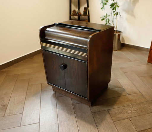 Supraphon Bar Cabinet with Tambour Roll-Top 