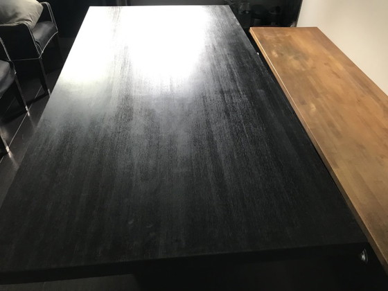 Armani/Casa "Ginza" Dining Table – 1st Generation (2004) – Rare Black-Stained Iroko Wood – ARMANI CASA (photo 6 of 6)