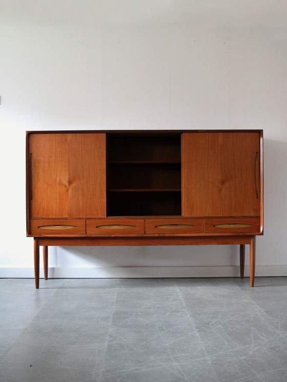 Image 1 of Vintage Danish highboard in teak