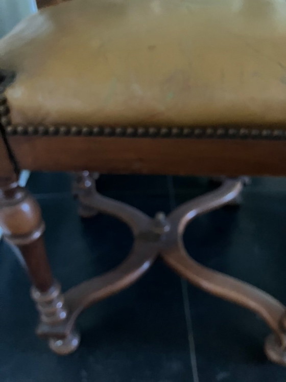 Image 1 of 4 antieke eetkamerstoelen, kersenhout