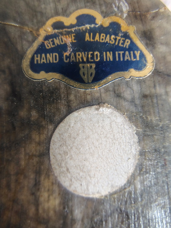 Sujetalibros de búho de alabastro de mediados de siglo – Tallados a mano en Italia – Genuine Albaster (photo 4 of 5)