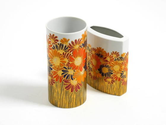 Image 1 of Two beautiful 1980s porcelain vases by Rosamonde Nairac for Rosenthal studio-line