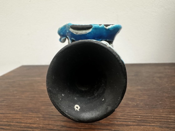 Image 1 of Vintage decoratieve kan - Keramiek Émaux des Glaciers Atelier du Cyclope Annecy