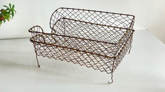 Image 1 of Cestini impilabili in filo di ottone francese vintage