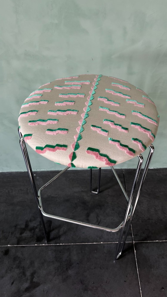 Image 1 of Suite of 4 70s bar stools