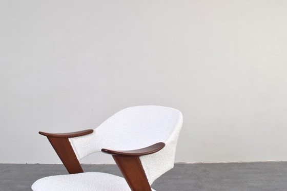 Norwegian Teak Armchair Model Blinken by Sigurd Ressell for Rastad & Relling, 1950s. – Dining chairs, Textile (photo 7 of 11)