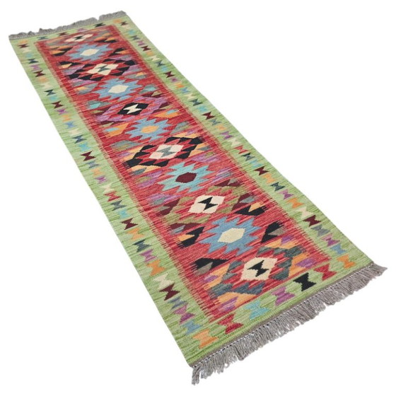 Handgeweven loperkleed van Afghaanse wol – Maimana Kelim, 196x70 cm – Vloerkleden en tapijten, Wool (photo 4 of 6)