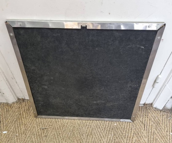 Image 1 of Miroir carré alu de 1980 (50X50cm)