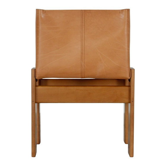 Image 1 of 6x buffalo leather monk chairs by Afra and Tobia Scarpa for Molteni, Italy, 1973